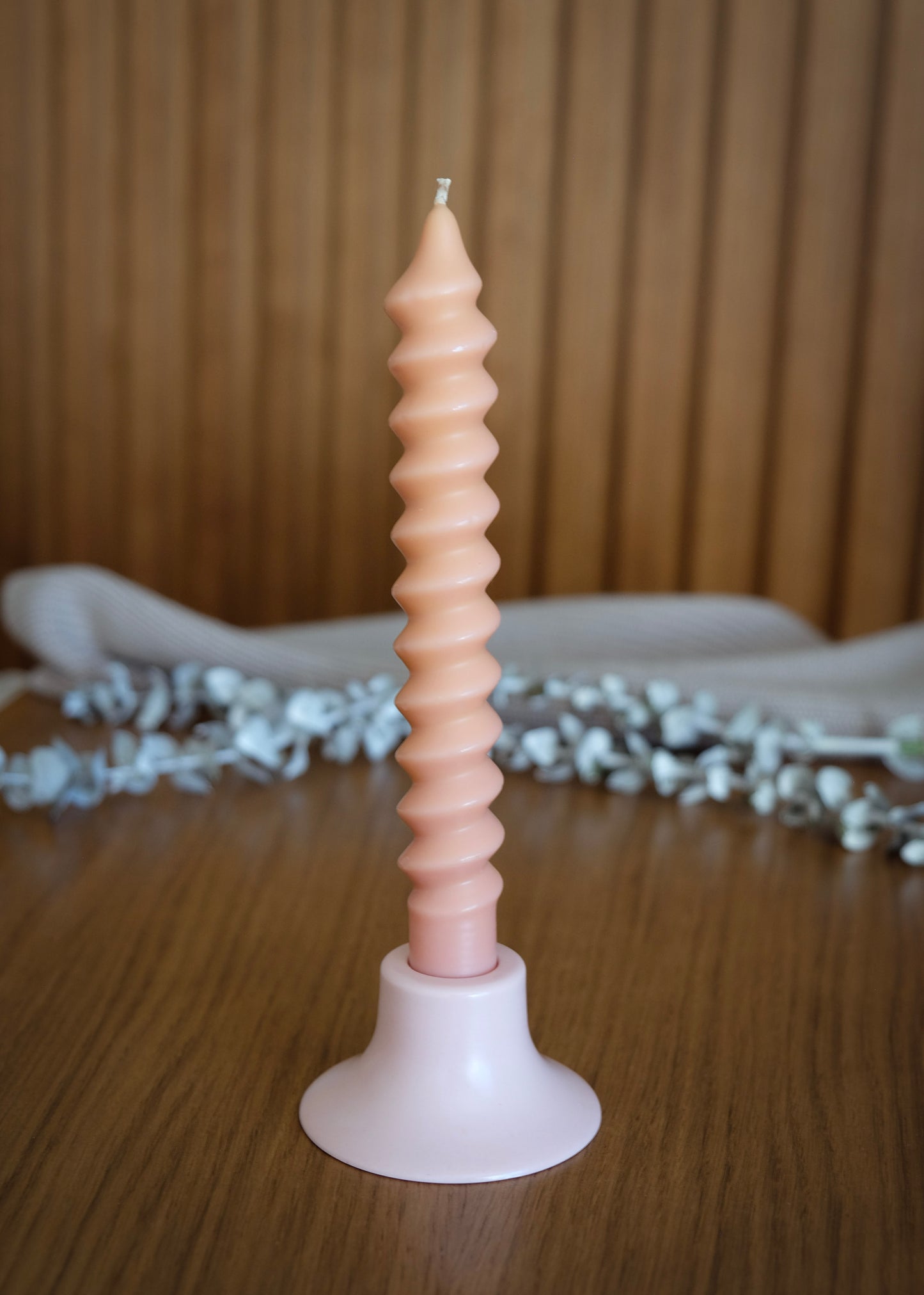 Vela ZigZag | Caramelo e Rosa Claro