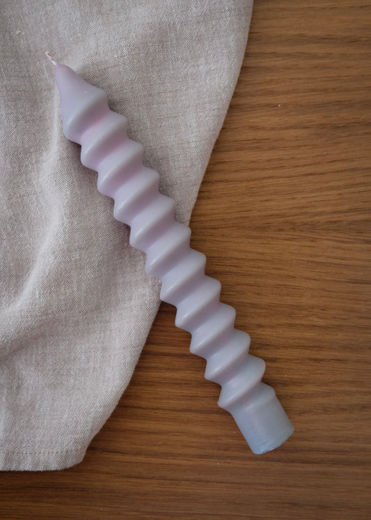 Vela ZigZag | Rosa Claro e Verde