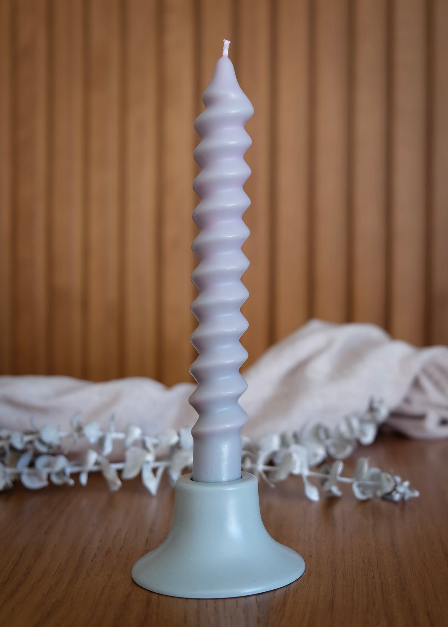 Vela ZigZag | Rosa Claro e Verde